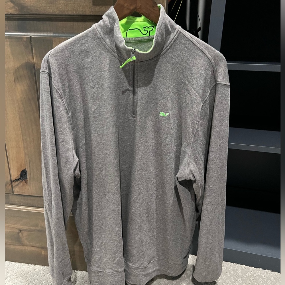 Men’s Vineyard Vines 3/4 Zip-up Sweater | gray